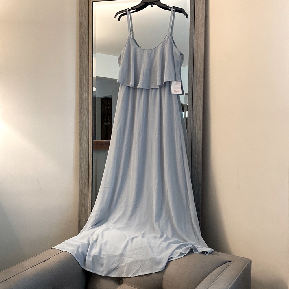 Show Me Your MuMu, L, Caitlin ruffle maxi dress, beautiful & light, NWT!!